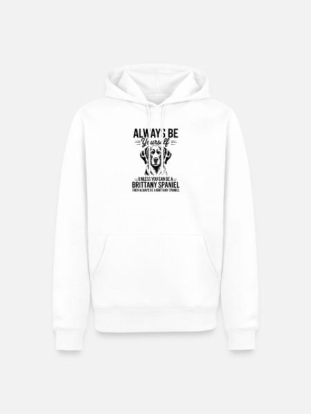 Epagneul Breton Spruch Lustiges Bretone Geschenk - Männer Premium Bio Hoodie - Weiß