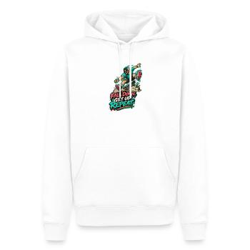 Fall Down? Get Up, Repeat – Skate - Männer Premium Bio Hoodie - Weiß - Vorne - Nico (187cm)