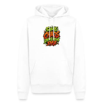 Same Chaos Different Day - Männer Premium Bio Hoodie - Weiß - Vorne - Nico (187cm)