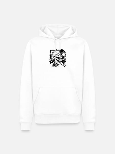 Eisenbahn - Männer Premium Bio Hoodie - Weiß