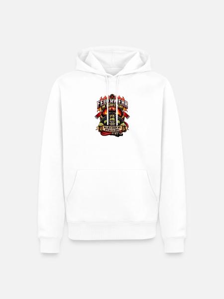 Feuerwehr im Ruhestand - Männer Premium Bio Hoodie - Weiß