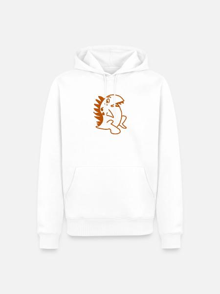Dino Kawaii – Süßer Saurier  Cartoon  - Männer Premium Bio Hoodie - Weiß