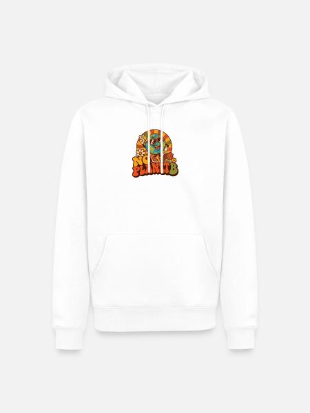 No Planet B – Erde Umweltschutz Retro - Männer Premium Bio Hoodie - Weiß