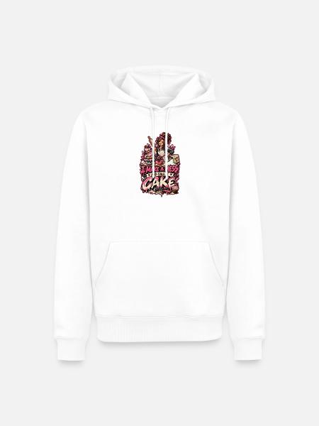 Kuchenchaos Spruch Cake-Design - Männer Premium Bio Hoodie - Weiß
