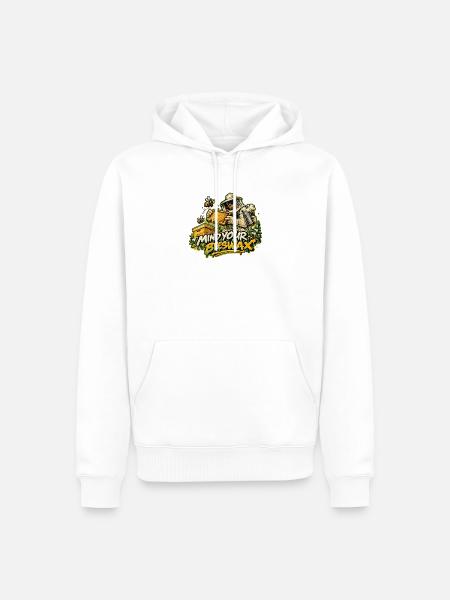 Imkerheld: Mind Your Beeswax - Männer Premium Bio Hoodie - Weiß