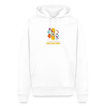 Codebiene Farbiger Honigcode - Männer Premium Bio Hoodie - Weiß - Vorne - Nico (187cm)