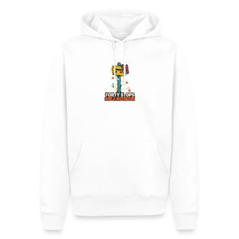 Forty Stops and a Notebook - Männer Premium Bio Hoodie - Weiß - Vorne - Nico (187cm)