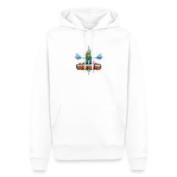 Ruder-Sprint: Rückwärts schneller - Männer Premium Bio Hoodie - Weiß - Vorne - Nico (187cm)
