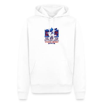 The Written Letter Lasts Munich Bavarian Libraries - Männer Premium Bio Hoodie - Weiß - Vorne - Nico (187cm)