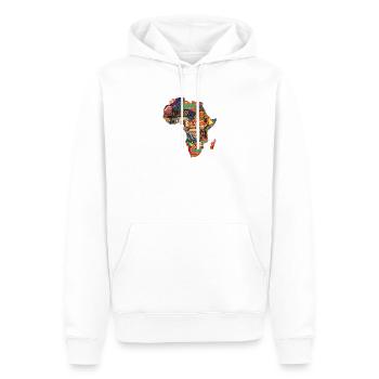 Afrika Karte Reise Backpacker Touristen Souvenir  - Männer Premium Bio Hoodie - Weiß - Vorne - Nico (187cm)