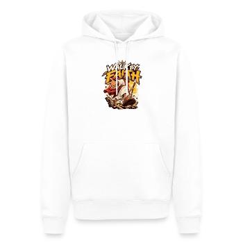 Walk by Faith: Jesus Grafik - Männer Premium Bio Hoodie - Weiß - Vorne - Nico (187cm)