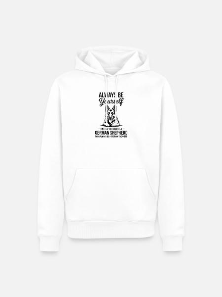 Deutscher Schäferhund Lustige Schäferhund Geschenk - Männer Premium Bio Hoodie - Weiß