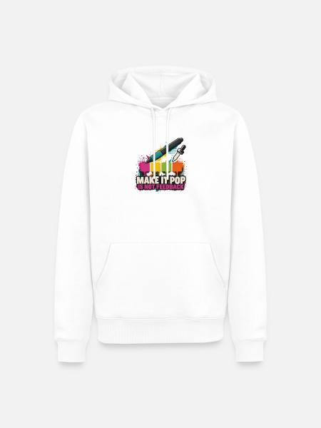 Make It Pop – Kein Feedback - Männer Premium Bio Hoodie - Weiß