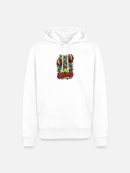 Schweiß ist Fett, das weint - Männer Premium Bio Hoodie - Weiß