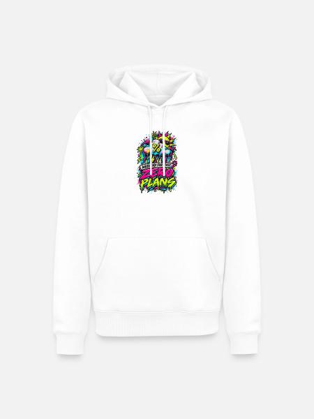 Zero Plans Weekend Graffiti - Männer Premium Bio Hoodie - Weiß