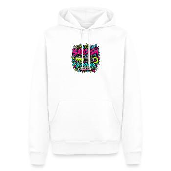 Sarcasm Loading Neon Graffiti - Männer Premium Bio Hoodie - Weiß - Vorne - Nico (187cm)