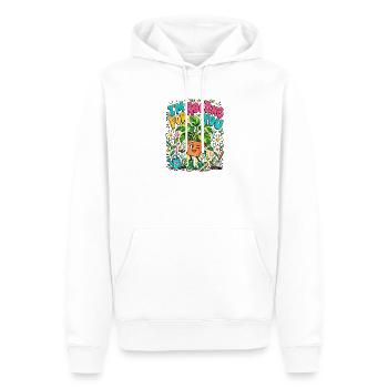 Ich roote für dich Pflanze - Männer Premium Bio Hoodie - Weiß - Vorne - Nico (187cm)