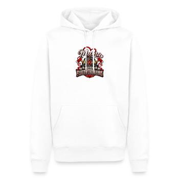 Mama eines Feuerwehrmanns - Männer Premium Bio Hoodie - Weiß - Vorne - Nico (187cm)