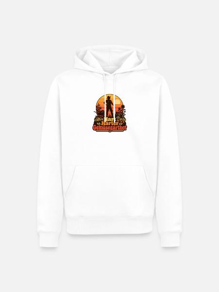 Hart Härter Gemüsegärtner - Männer Premium Bio Hoodie - Weiß
