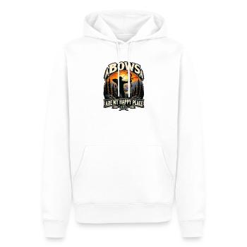 Bogenschießen, Bogenschütze - Männer Premium Bio Hoodie - Weiß - Vorne - Nico (187cm)