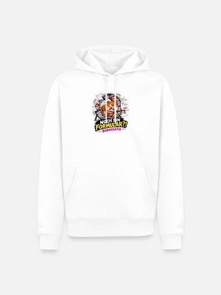 Hamster Formular Bürokratie - Männer Premium Bio Hoodie - Weiß