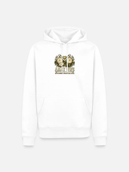 Armee Ehefrau Militär Ehefrau Einsatz - Männer Premium Bio Hoodie - Weiß