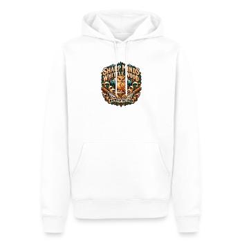 Sharp Minds Whittle Wood Master Of The Grain Owl - Männer Premium Bio Hoodie - Weiß - Vorne - Nico (187cm)