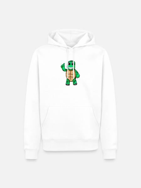 Schildkröte Motiv - Männer Premium Bio Hoodie - Weiß
