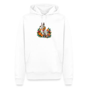 Dia De Los Muertos Hundeskelett Sugarskull - Männer Premium Bio Hoodie - Weiß - Vorne - Nico (187cm)