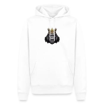 Gorilla Kopf mit Krone - Männer Premium Bio Hoodie - Weiß - Vorne - Nico (187cm)