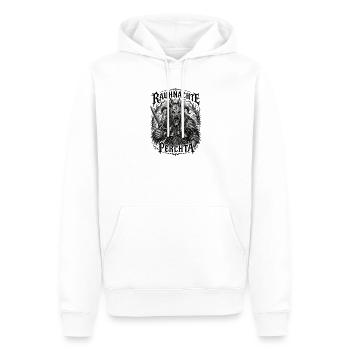 Rauhnächte Perchta Schnitzkunst Glocken Krampus  - Männer Premium Bio Hoodie - Weiß - Vorne - Nico (187cm)