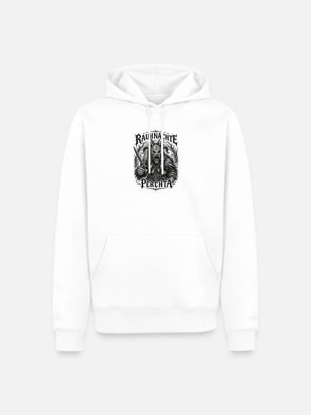 Rauhnächte Perchta Schnitzkunst Glocken Krampus - Männer Premium Bio Hoodie - Weiß