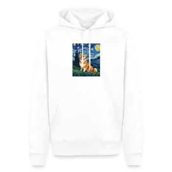 Corgi Sternennacht – lustiger walisischer Corgi-Hundeliebhaber - Männer Premium Bio Hoodie - Weiß - Vorne - Nico (187cm)