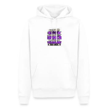 Niemand ist perfekt aber als Gamer - Männer Premium Bio Hoodie - Weiß - Vorne - Nico (187cm)