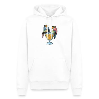 Papageien Cocktail Humor - Männer Premium Bio Hoodie - Weiß - Vorne - Nico (187cm)