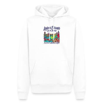 City London Iconic Capital Skyline With Red Buses - Männer Premium Bio Hoodie - Weiß - Vorne - Nico (187cm)