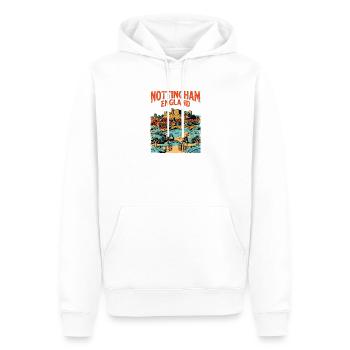 City Retro Nottingham England Castle Travel Sept - Männer Premium Bio Hoodie - Weiß - Vorne - Nico (187cm)