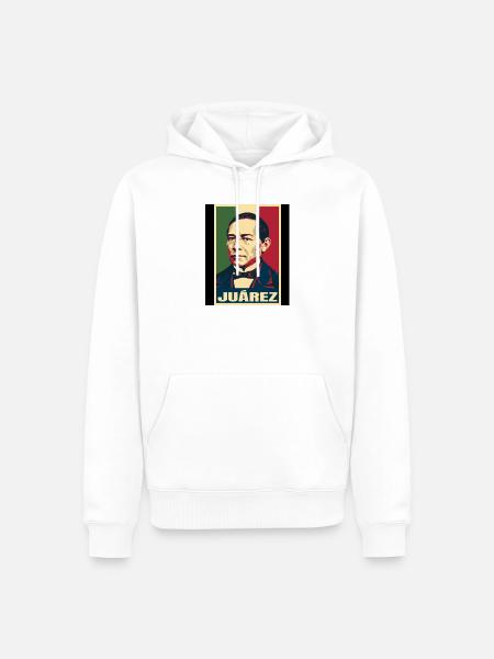 Benito Juárez Mexiko Pop Art - Männer Premium Bio Hoodie - Weiß