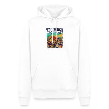 City Vintage Edinburgh Scotland Skyline - Männer Premium Bio Hoodie - Weiß - Vorne - Nico (187cm)