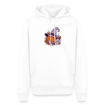 Herbstlicher Kürbis mit Hexenhut - Männer Premium Bio Hoodie - Weiß - Vorne - Nico (187cm)