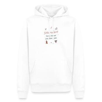 Stille Nacht? Kenn ich nur aus dem Lied. - Männer Premium Bio Hoodie - Weiß - Vorne - Nico (187cm)