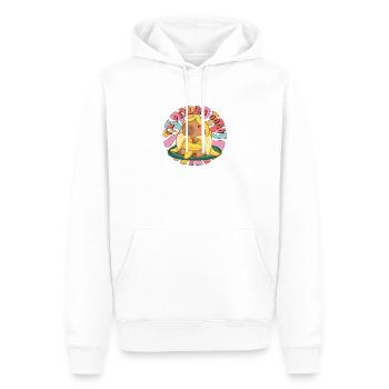 Guter Bananenbär-Scrub - Männer Premium Bio Hoodie - Weiß - Vorne - Nico (187cm)