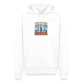 Winter Sprung Kaltwasser-challenge Schwimmfinisher - Männer Premium Bio Hoodie - Weiß - Vorne - Nico (187cm)