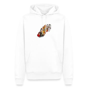 Rockfan Gitarrenriff Metal Fan Riff zuerst - Männer Premium Bio Hoodie - Weiß - Vorne - Nico (187cm)