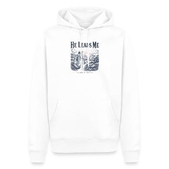 Psalm 23 Hirten-christliches Design - Männer Premium Bio Hoodie - Weiß - Vorne - Nico (187cm)