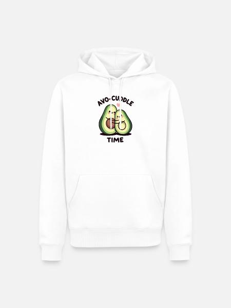 Avo-Kuschelzeit - Männer Premium Bio Hoodie - Weiß