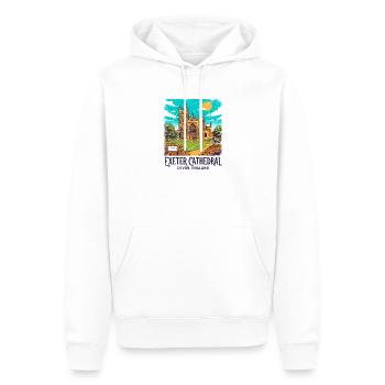 City Vintage Exeter Cathedral Devon England Sept - Männer Premium Bio Hoodie - Weiß - Vorne - Nico (187cm)