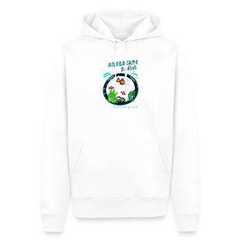 AQUASCAPE Addict - Männer Premium Bio Hoodie - Weiß - Vorne - Nico (187cm)