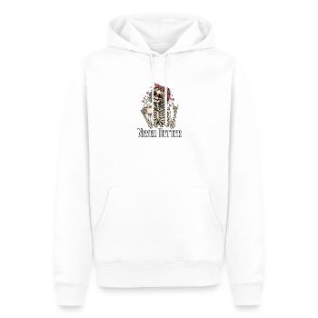 Noch nie besser Halloween mit unordentlichem Brötchen-Skelett - Männer Premium Bio Hoodie - Weiß - Vorne - Nico (187cm)