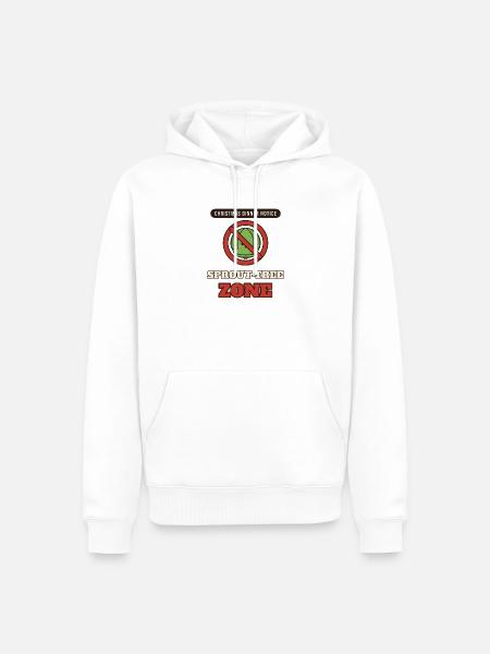 Keimfreie Zone (Weihnachtsabend-Mitteilung) - Männer Premium Bio Hoodie - Weiß